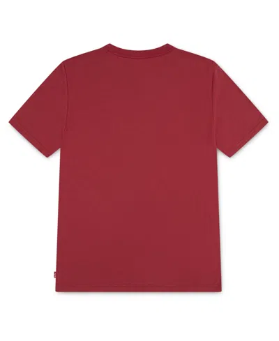Levi's Big Boys Play That Record Short Sleeve T-shirt In Red