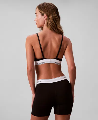 Calvin Klein Modern Cotton Blend Boxer Brief In Black