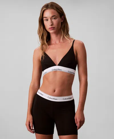 Calvin Klein Modern Cotton Blend Boxer Brief In Black