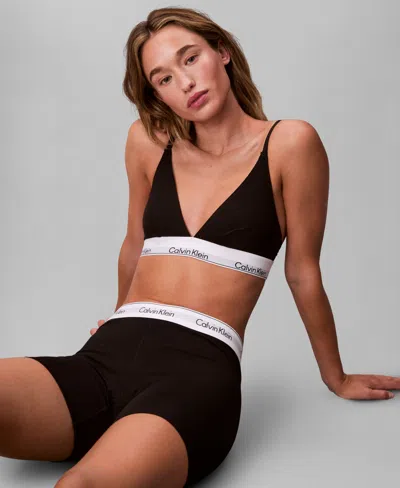 Calvin Klein Modern Cotton Blend Boxer Brief In Black