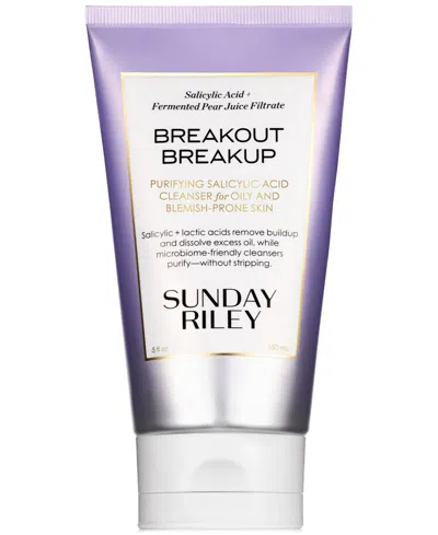 Sunday Riley Breakout Breakup Purifying Salicylic Acid Cleanser For Oily & Blemish-prone Skin, 5 Oz. In Transparent