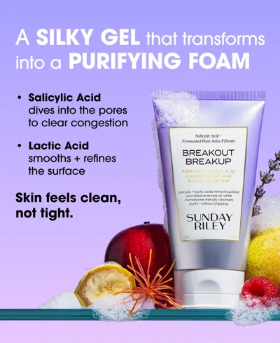 Sunday Riley Breakout Breakup Purifying Salicylic Acid Cleanser For Oily & Blemish-prone Skin, 5 Oz. In Transparent