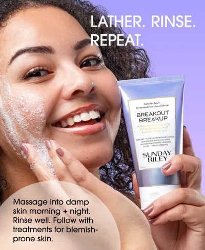 Sunday Riley Breakout Breakup Purifying Salicylic Acid Cleanser For Oily & Blemish-prone Skin, 5 Oz. In Transparent