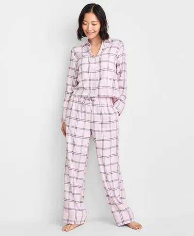 State Of Day Women's Flannel Pajama Set, Macy's Exclusive