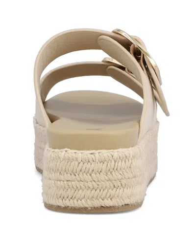 Mia Women's Shai Double Buckle Slip-on Slide Sandals In Brown