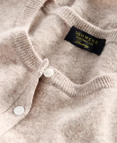 Charter Club Petite Cashmere Crewneck Button-front Cardigan, Exclusively At Macy's