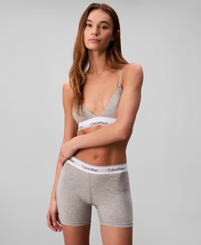 Calvin Klein Modern Cotton Boxer Brief In Gray