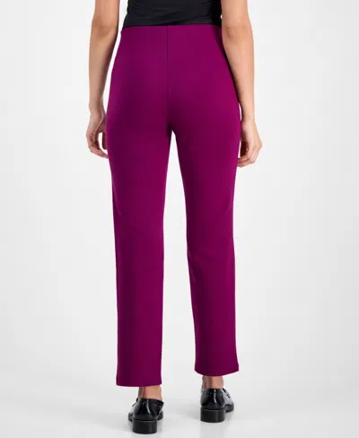 Jm Collection Petite Pull-on Ponte-knit Pants, Created For Macy's In Purple