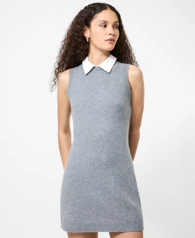 French Connection Vhari Sleeveless Mini Sweater Dress In Gray