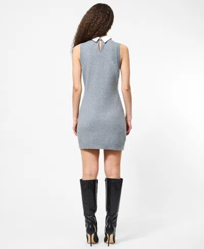 French Connection Vhari Sleeveless Mini Sweater Dress In Gray