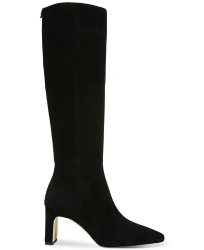 Sam Edelman Women's Sylvia Pointed Toe High Heel Boots In Black