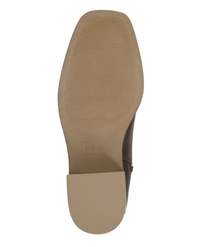 Mia Women's Dagny-s Square Toe Western Style Boots In Brown