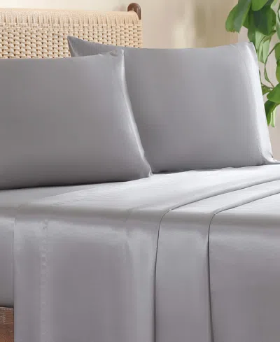 Jessica Simpson Silky Satin 4-pc. Sheet Set, King In Gray