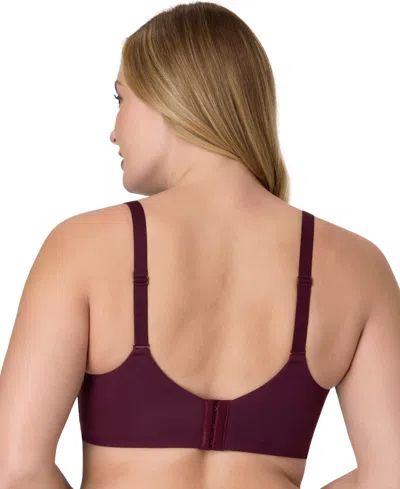 Bali Breathe Cotton Modal Wireless T-shirt Bra Df7594 In Burgundy