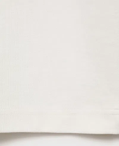 Mango Men's Regular-fit Textured T-shirt In White