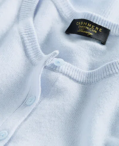 Charter Club Petite Cashmere Crewneck Button-front Cardigan, Exclusively At Macy's