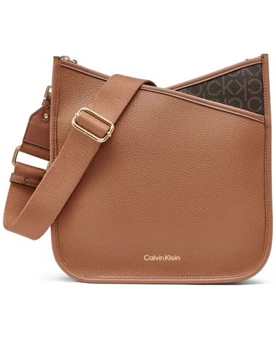 Calvin Klein Lyla Signature-blocked Adjustable Crossbody With Web Strap