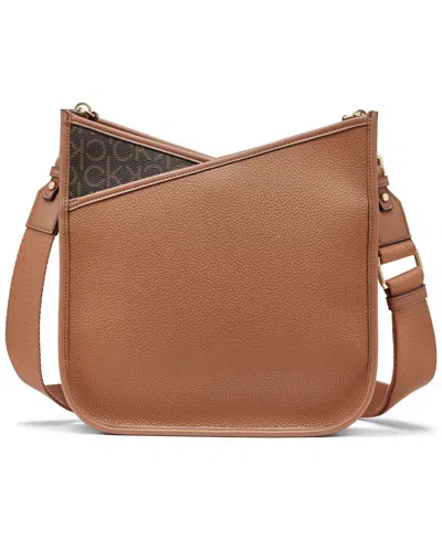 Calvin Klein Lyla Signature-blocked Adjustable Crossbody With Web Strap