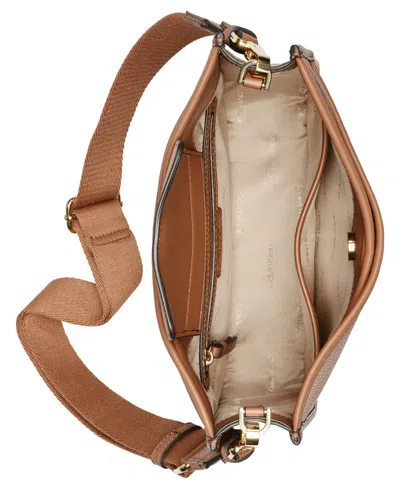 Calvin Klein Lyla Signature-blocked Adjustable Crossbody With Web Strap