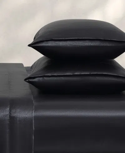 Jessica Simpson Silky Satin 3-pc. Sheet Set, Twin In Black
