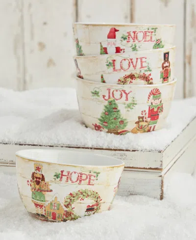 Certified International Nutcracker Parade Ice Cream Bowls, Set Of 4 In Multi