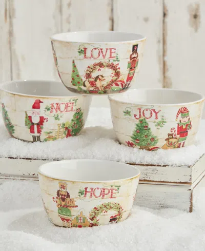 Certified International Nutcracker Parade Ice Cream Bowls, Set Of 4 In Multi