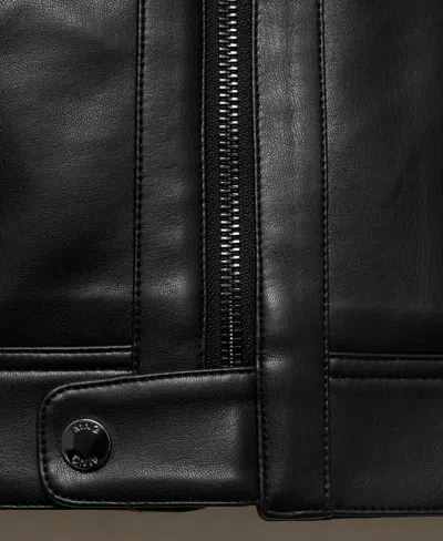 Mango Men's Zip-up Leather-effect Jacket In Black
