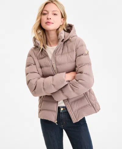 Michael Kors Michael  Women's Hooded Packable Puffer Coat, Exclusively At Macy's In Pink