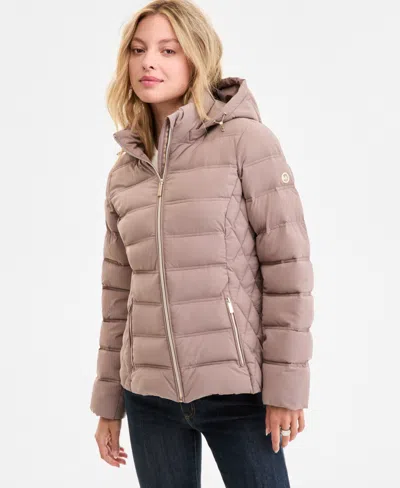 Michael Kors Michael  Women's Hooded Packable Puffer Coat, Exclusively At Macy's In Pink
