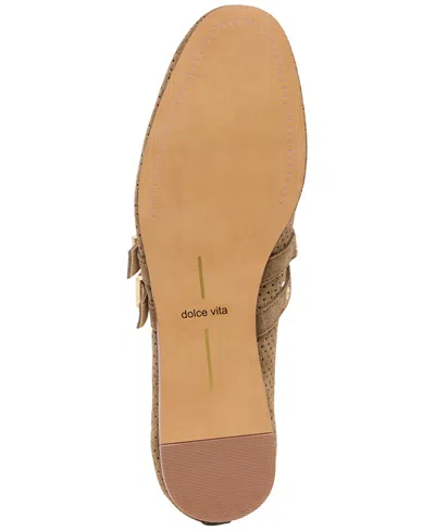 Dolce Vita Women's Baylee Grommet Double Strap Mary Jane Flats In Brown