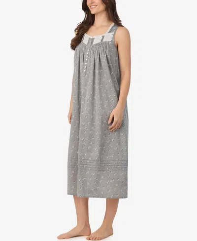 Eileen West Women's Sleeveless Long Ballet Nightgown In Gray