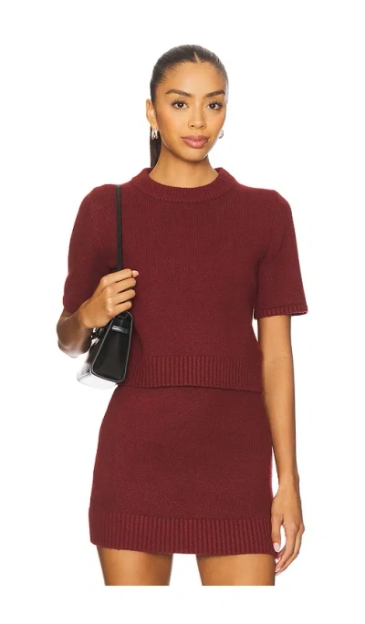 Elodie The Label Elodie Sana Sweater In Burgundy