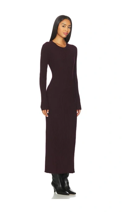 Helmut Lang Midi Dress With Long Sleeves And Open Back In Purple
