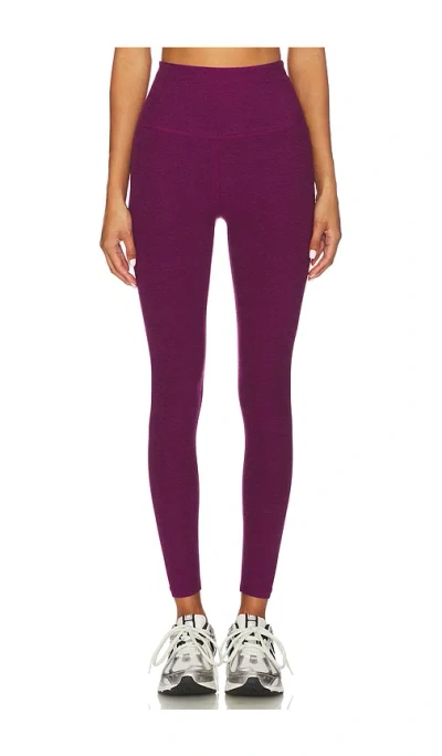 Beyond Yoga Caught In The Midi Legging In Aubergine-beet In Purple