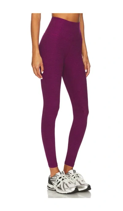Beyond Yoga Caught In The Midi Legging In Aubergine-beet In Purple