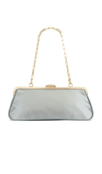 Cult Gaia Matilde Satin Clutch Bag In Blue