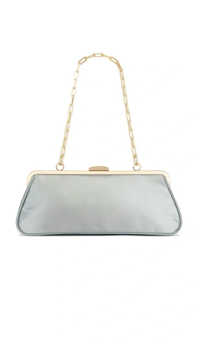 Cult Gaia Matilde Satin Clutch Bag In Blue