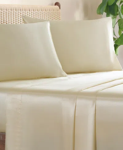 Jessica Simpson Silky Satin 3-pc. Sheet Set, Twin In Yellow