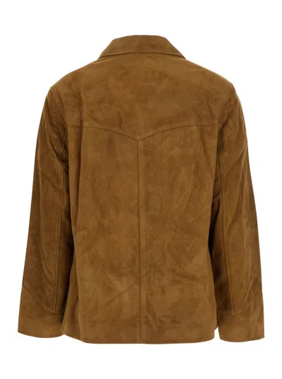 Tory Burch Structured Jacket With Tailored Silhouette In Brown