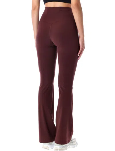 Nike Zenvy High-waisted Flared Leggings In Burgundy