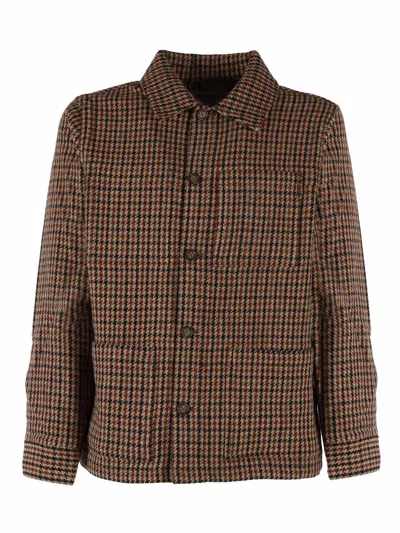 Sebago Houndstooth Button-fastening Jacket In Brown