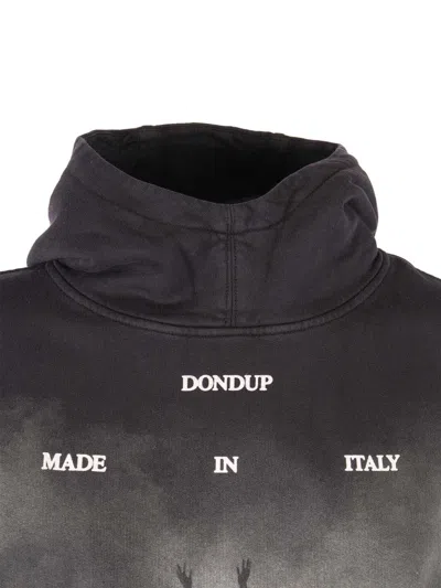 Dondup Relaxed Fit Graphic Print Hoodie In Brown