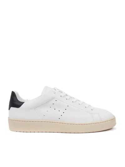 Hogan Perforated Leather Sneakers In White