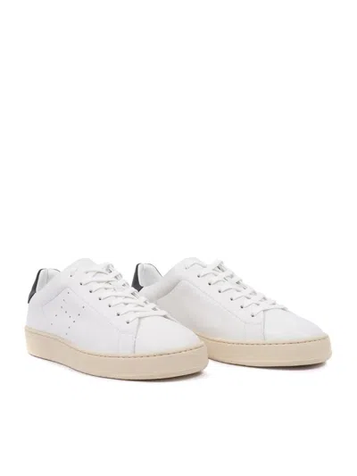 Hogan Perforated Leather Sneakers In White