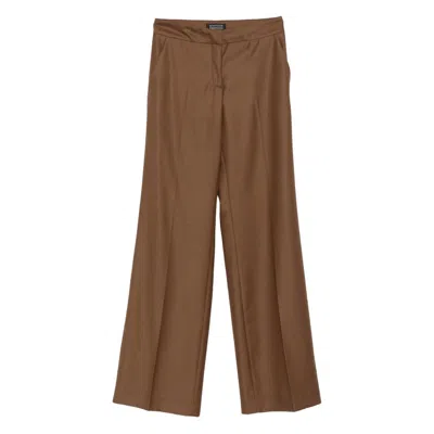 Gianluca Capannolo Pleated Zipper Casual Pants In Brown