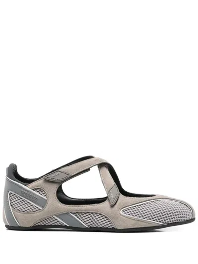 Attico Floor 01 Flat Ballerina In Gray