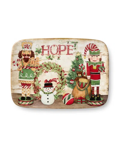 Certified International Nutcracker Parade Rectangular Platter In Neutral