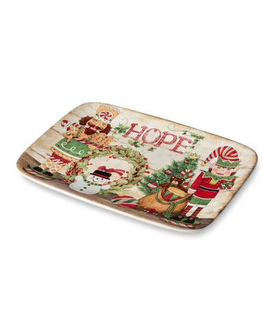 Certified International Nutcracker Parade Rectangular Platter In Neutral