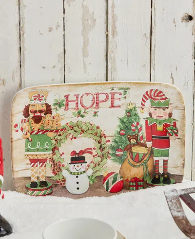 Certified International Nutcracker Parade Rectangular Platter In Neutral