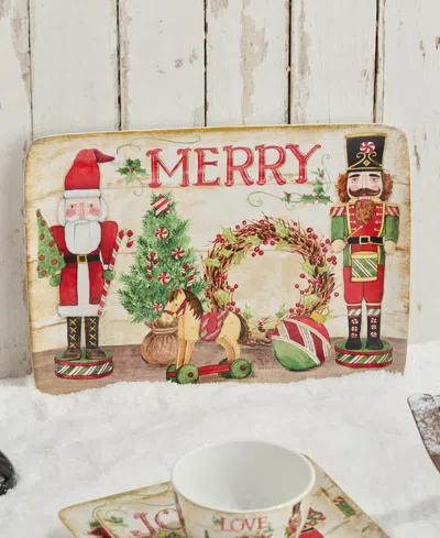 Certified International Nutcracker Parade Ceramic Serving Platter In Multi